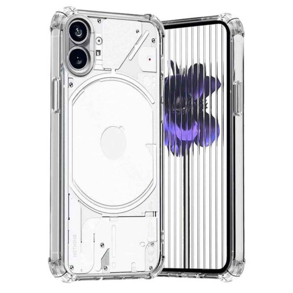 قاب ژله ای شفاف دارای ضربه گیر در چهار طرف برای گوشی های Nothing Phone