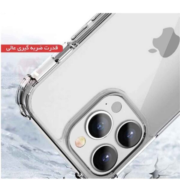 قاب ژله ای شفاف دارای ضربه گیر در چهار طرف برای گوشی های آیفون