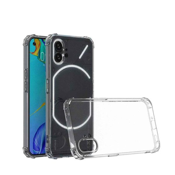 قاب ژله ای شفاف دارای ضربه گیر در چهار طرف برای گوشی های Nothing Phone