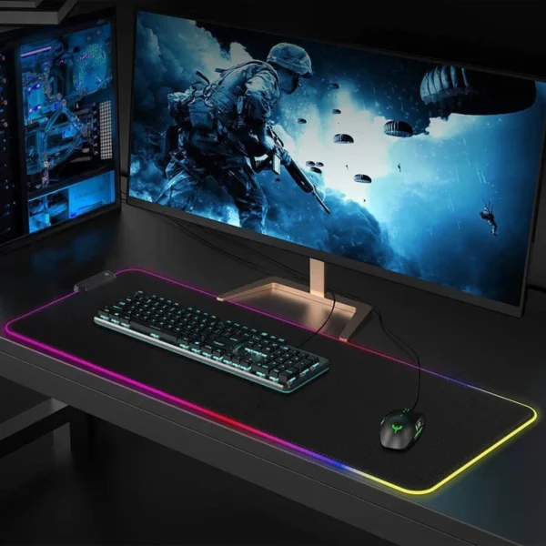 ماوس پد مخصوص بازی مدل RGB 80x30