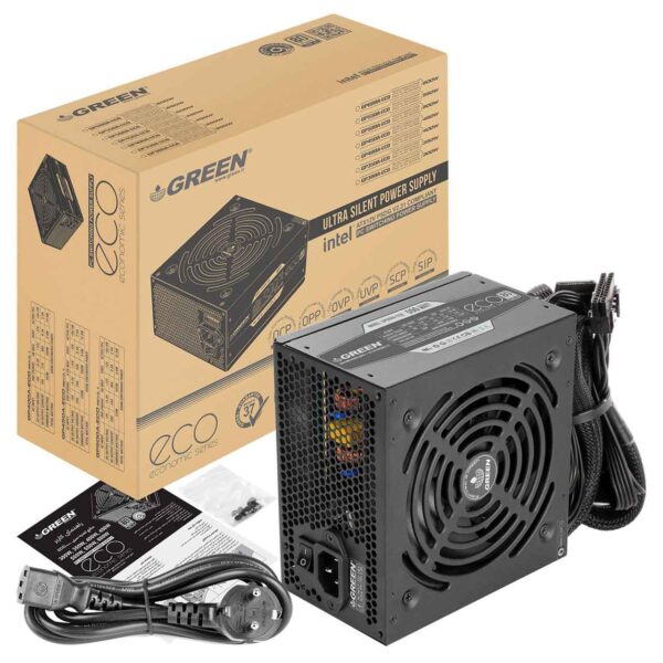 منبع تغذیه کامپیوتر گرین مدل GP550A-ECO Rev3.1