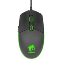 نمای مستقیم ماوس گیمینگ گرین GM603-RGB با نور سبز