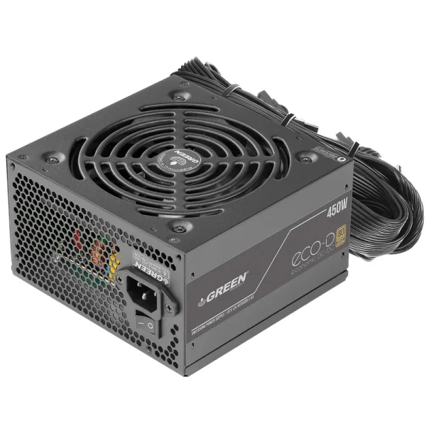 منبع تغذیه کامپیوتر گرین مدل GP450A-ECO D توان 450 وات