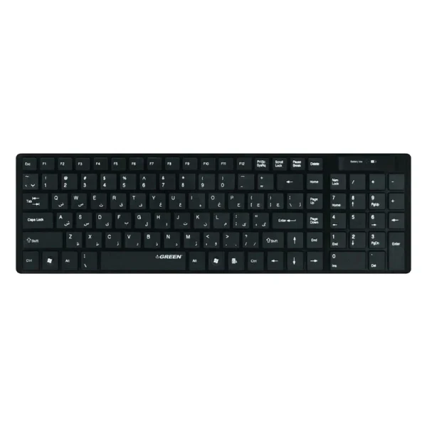 کیبورد بی‌سیم گرین مدل GK-101W با حروف فارسی