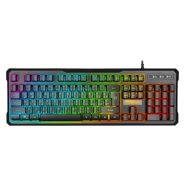 کیبورد گیمینگ گرین مدل GK601-RGB نیمه مکانیکال Full Size