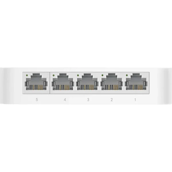 سوییچ 5 پورت تی پی-لینک مدل TL-SF1005D Ver 16.0، دارای پورت شبکه با حداکثر سرعت 100 مگابیت بر ثانیه، ظرفیت سوییچینگ 1 گیگابیت بر ثانیه